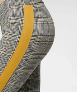 Bench. 7/8-Leggings mit Kontrastfarben seitlichem Tape Kariert-rostrot, Kariert-curry -Günstiges Bench Geschäft 45c24e45 3fab 5db3 b7c4 1d8a678f1361