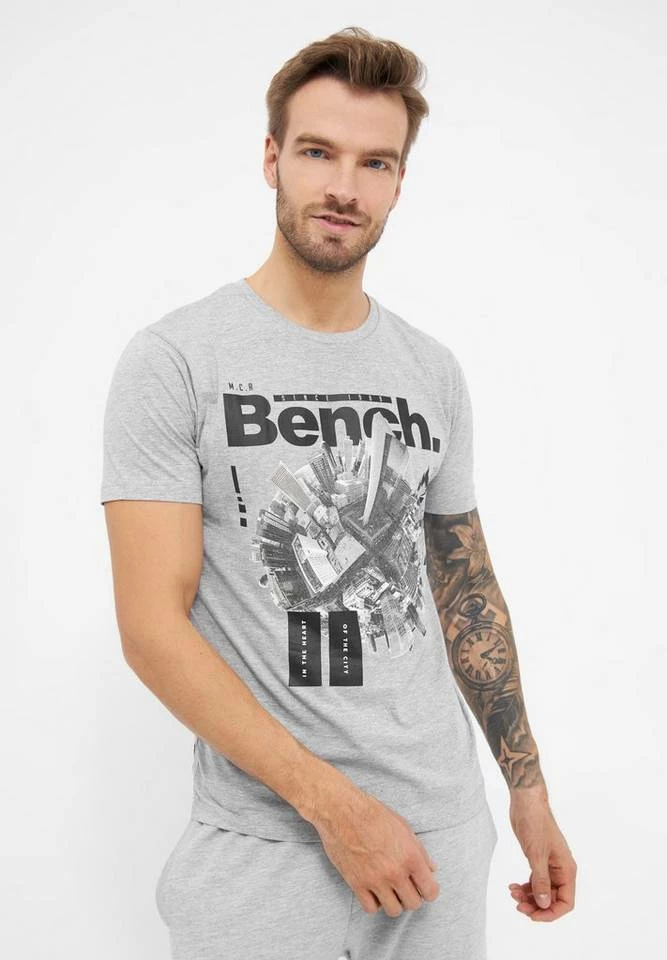 Bench. Kurzarmshirt »Fontaine« Schwarz, Grey marl 14 Bench. Kurzarmshirt »Fontaine« Schwarz, Grey marl – Bild 12