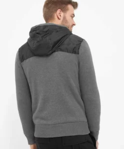 Bench. Funktionsjacke »Dillo« Eleganter Rippstrick, Stickerei Schwarz, Charcoal Marl -Günstiges Bench Geschäft 4a649c2f 5486 592e 8976 a42084034800