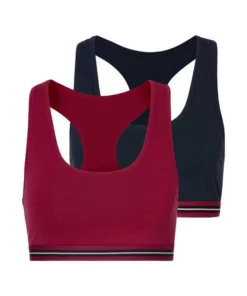 Bench. Bustier (Packung, 2 Stück) mit Racerback und kleinem Logodruck hinten