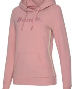 Bench. Hoodie mit Glitzer Streifen und Glitzer Logodruck Beige-meliert, Rose, Schwarz -Günstiges Bench Geschäft 50ab2409 1b35 527d a5e8 5bdb54113f0c