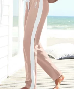 Bench. Sweathose mit Seitenstreifen und geradem Bein Nude-weiß, Schwarz-weiß, Stone-weiß