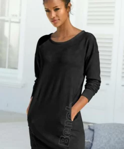 Bench. Sweatkleid mit seitlichem Logoprint Nude-weiß, Stone-weiß, Schwarz-weiß -Günstiges Bench Geschäft 5814d2fd 51aa 531e 874e 799465079327