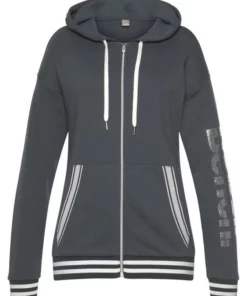 Bench. Kapuzensweatjacke mit Logodruck in Metalloptik Stein, Hellgelb -Günstiges Bench Geschäft 5c9115d0 6988 51fb 9ac3 bbefdae19588