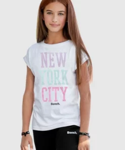 Bench. T-Shirt weite Form mit Ärmelaufschlag