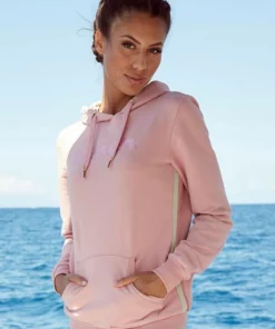 Bench. Hoodie mit Glitzer Streifen und Glitzer Logodruck Beige-meliert, Rose, Schwarz -Günstiges Bench Geschäft 5f07773f e62a 5ad5 b611 3525613d60a5