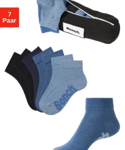 Bench. Kurzsocken (Federtasche, 7-Paar) in ansprechendem Mäppchen mit Reißverschluss 2 x anthracite-meliert | 1 x schwarz | 2 x hellgrau-meliert | 2 x weiß, 7 x schwarz, 2 x marine | 1 x dunkelblau | 2 x jeansblau-meliert | 2 x jeans-meliert -Günstiges Bench Geschäft 5fa11d70 16e7 572e baba b9384e9ca92c