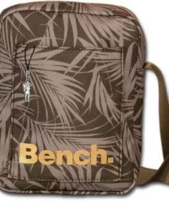 Bench. Umhängetasche »D2OTI304C Bench sportliche MiniBag Umhängetasche« (Umhängetasche), Damen, Jugend Tasche aus Nylon, Größe ca. 14cm in grün, oliv, Blätter-Print