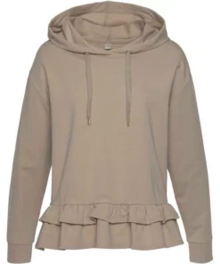 Bench. Kapuzensweatshirt mit Rüschensaum -Günstiges Bench Geschäft 685b953f d892 54ea 852b b1b144071a8d
