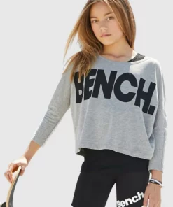 Bench. Langarmshirt (Set, 2-tlg) mit großem Logoschriftzug