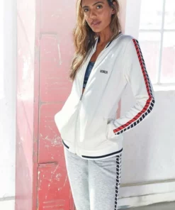 Bench. Sweatjacke im Collegestyle Schwarz, Offwhite-ecru-altweiß, Rot -Günstiges Bench Geschäft 78fadf67 0988 5b6b 9c3d 9fd751aee52f