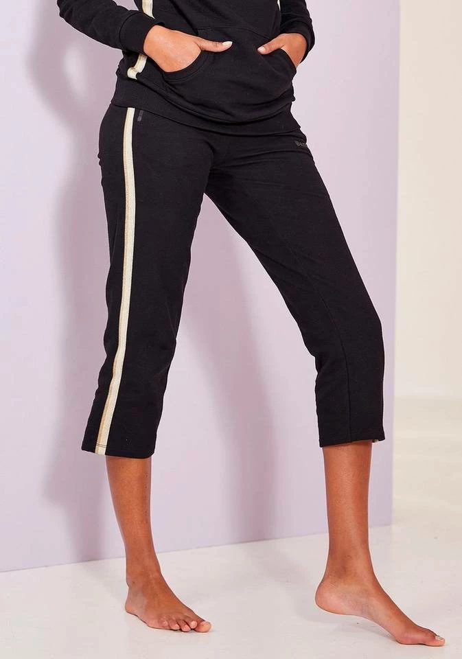 Bench. Relax-Caprihose mit Glitzerstreifen Beige-melange, Schwarz, Rosé 14 Bench. Relax-Caprihose mit Glitzerstreifen Beige-melange, Schwarz, Rosé – Bild 12