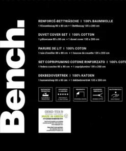 Wendebettwäsche »Bench«, Bench., mit Schriftzug Rosa, Schwarz, Grau, Mint -Günstiges Bench Geschäft 7c168ee2 e4bd 5edd bd9a 2d4daa5789aa