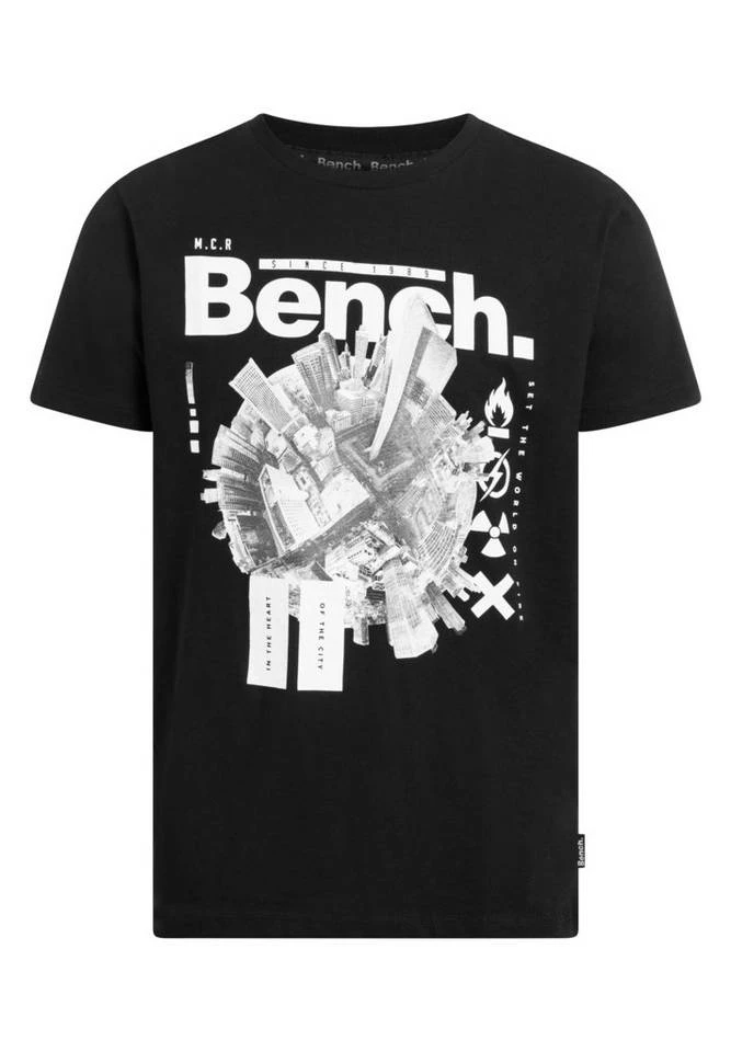 Bench. Kurzarmshirt »Fontaine« Schwarz, Grey marl 4 Bench. Kurzarmshirt »Fontaine« Schwarz, Grey marl – Bild 2