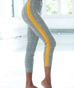 Bench. 7/8-Leggings mit Kontrastfarben seitlichem Tape Kariert-rostrot, Kariert-curry -Günstiges Bench Geschäft 8068cfff 704f 5618 9c84 9d454c9c52bc