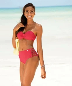 Bench. Highwaist-Bikini-Hose »Perfect«, gekreutzte Bänder Rot, Oliv, Schwarz -Günstiges Bench Geschäft 8b5e0cdb ef34 539a 96d3 a2e12780b9e7