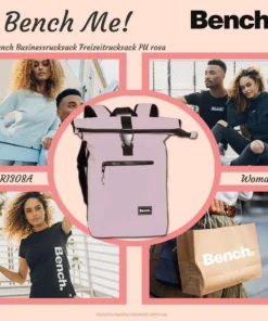 Bench. Freizeitrucksack »D2ORI308A Bench Business-Rucksack 38x56x13« (Businessrucksack), Damen, Herren, Jugend Businessrucksack, Freizeitrucksack PU, Kunststoff, rosa, Größe ca. 47/56cm -Günstiges Bench Geschäft 8c3a0125 cc70 5734 918f 5ce30296d05a