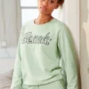 Bench. Sweatshirt mit Logostickerei Mint, Anthrazit-meliert, Schwarz
