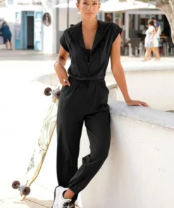 Bench. Overall aus Jersey mit Kapuze Taupe, Schwarz -Günstiges Bench Geschäft 969066c0 516b 5adc 8d4c 2f0632ac1fca