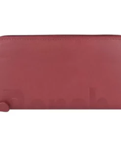 Bench. Geldbörse, Leder Grau, Mittelblau, Rot, Dunkelblau