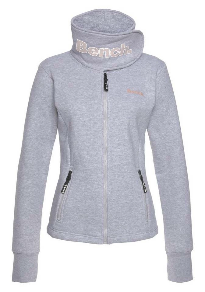 Bench. Sweatjacke »HAYLO« Signature Sweatjacke mit Kragenlasche Black, Fuchsia, Grau, Grey 6 Bench. Sweatjacke »HAYLO« Signature Sweatjacke mit Kragenlasche Black, Fuchsia, Grau, Grey – Bild 4