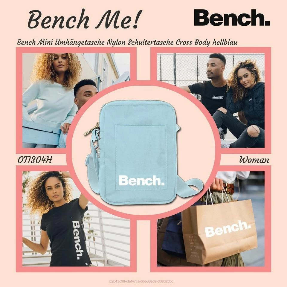 Bench. Umhängetasche »D2OTI304H Bench sportliche MiniBag Umhängetasche« (Umhängetasche), Damen, Jugend Tasche aus Nylon, Größe ca. 14cm in blau 4 Bench. Umhängetasche »D2OTI304H Bench sportliche MiniBag Umhängetasche« (Umhängetasche), Damen, Jugend Tasche aus Nylon, Größe ca. 14cm in blau – Bild 2