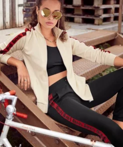 Bench. Sweatjacke mit Stehkragen und Logotape Blau, Schwarz, Ecru -Günstiges Bench Geschäft a9e65d51 c349 5432 8162 e27c918886b5