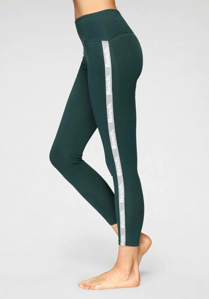 Bench. Leggings mit bedruckten Tapestreifen Dunkelgrün, Schwarz 3 Bench. Leggings mit bedruckten Tapestreifen Dunkelgrün, Schwarz