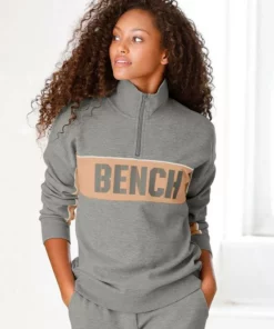 Bench. Sweatshirt »Contrast« im Color-Blocking Design mit Logoprint Grau-meliert-pfirsich, Navy-pink, Weiß-schwarz -Günstiges Bench Geschäft b28d30f4 e875 54ea b4a0 f15096ee75f4