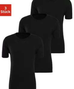 Bench. T-Shirt (3er-Pack) super geeignet zum Drunterziehen, perfekte Passform, aus elastischer Baumwolle Weiß, Schwarz, Schwarz | navy | grau-meliert -Günstiges Bench Geschäft b356bb3a efcb 5428 a9d3 d95f1462048e