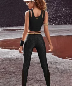 Bench. Leggings mit Leodruck und Mesh-Einsatz Nougat-leo, Schwarz-leo -Günstiges Bench Geschäft bf911f56 0344 5185 abee 4bd3e0a16f64