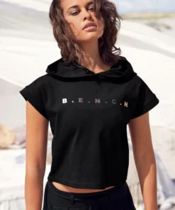 Bench. Kurzarmshirt mit Kapuze Schwarz, Ecru, Türkis -Günstiges Bench Geschäft c78c17ba 924b 56df 8808 97423fa7f112