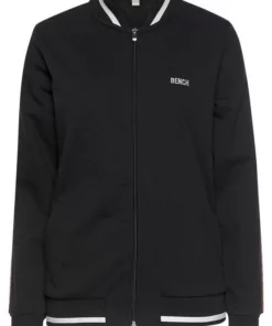 Bench. Sweatjacke im Collegestyle Schwarz, Offwhite-ecru-altweiß, Rot -Günstiges Bench Geschäft c99883f6 db24 512b b97c fa22aa3997d6