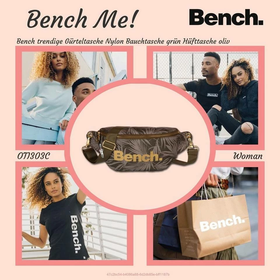 Bench. Gürteltasche »D2OTI303C Bench modische Gürteltasche oliv« (Gürteltasche), Damen, Jugend Tasche aus Nylon, Größe ca. 25cm in grün, oliv, Blätter-Print 4 Bench. Gürteltasche »D2OTI303C Bench modische Gürteltasche oliv« (Gürteltasche), Damen, Jugend Tasche aus Nylon, Größe ca. 25cm in grün, oliv, Blätter-Print – Bild 2