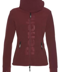 Bench. Fleecejacke »FINISH« Signature Style mit hochgeschlossenem Stehkragen Marine, Bordeaux