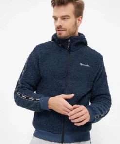 Bench. Fleecejacke »Plaint« Stickerei, Sportives Seitenband Schwarz, Navy, Grau -Günstiges Bench Geschäft d5807d8f cce9 529b 8f92 aaa4d2478332