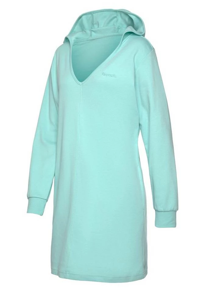 Bench. Sweatkleid mit Kapuze Schwarz, Türkis 6 Bench. Sweatkleid mit Kapuze Schwarz, Türkis – Bild 4