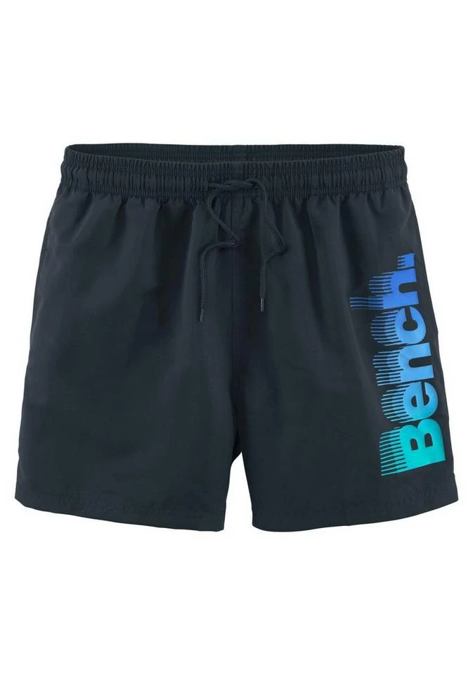 Bench. Badeshorts, mit großem Logo-Aufdruck Schwarz, Weiß, Marine 4 Bench. Badeshorts, mit großem Logo-Aufdruck Schwarz, Weiß, Marine – Bild 2