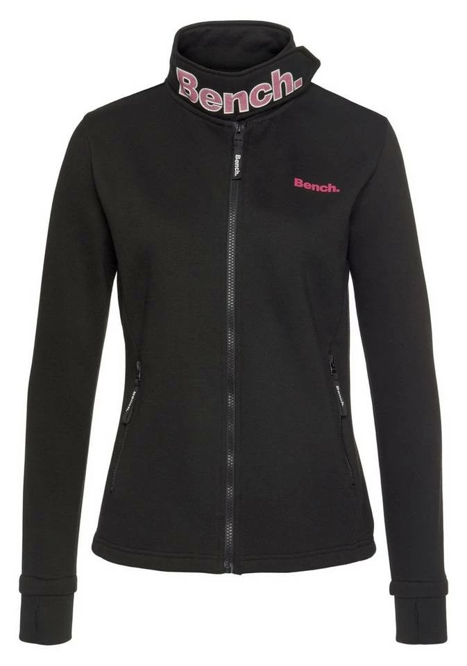 Bench. Sweatjacke »HAYLO« Signature Sweatjacke mit Kragenlasche Black, Fuchsia, Grau, Grey 10 Bench. Sweatjacke »HAYLO« Signature Sweatjacke mit Kragenlasche Black, Fuchsia, Grau, Grey – Bild 8