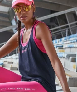 Bench. 2-in-1-Tanktop mit Logodruck Schwarz-blau, Pink-marine