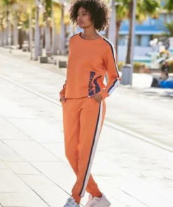 Bench. Sweatpants mit Kontraststreifen und Logobändern Dunkelblau, Creme, Mandarine -Günstiges Bench Geschäft e5b2d7de e8fd 5796 84b0 06c7e160bea3