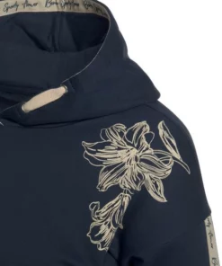 Bench. Kapuzensweatshirt mit Blumenprint und Logotapes Mandarine, Dunkelblau, Creme -Günstiges Bench Geschäft ed0eec99 726c 5030 8fee e8ba1318b7a5