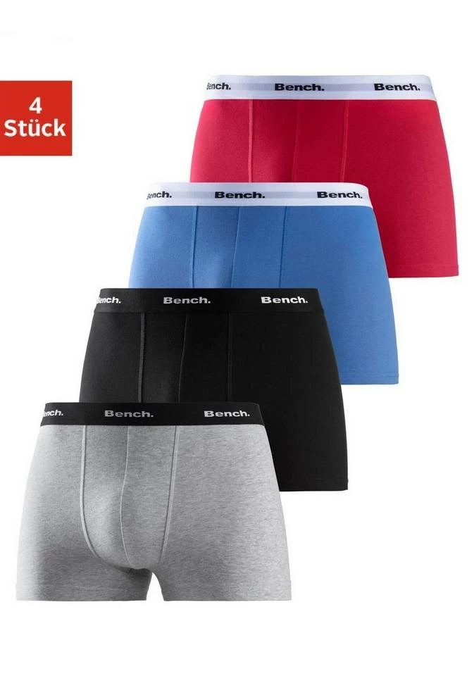 Bench. Boxer (4 Stück) mit kontrastfarbigem Bund Schwarz, Royalblau | grau-meliert | rot | schwarz, Navy | bordeaux | petrol | anthrazit 3 Bench. Boxer (4 Stück) mit kontrastfarbigem Bund Schwarz, Royalblau | grau-meliert | rot | schwarz, Navy | bordeaux | petrol | anthrazit