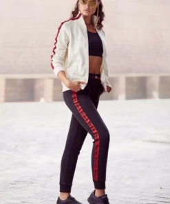 Bench. Sweatjacke mit Stehkragen und Logotape Blau, Schwarz, Ecru