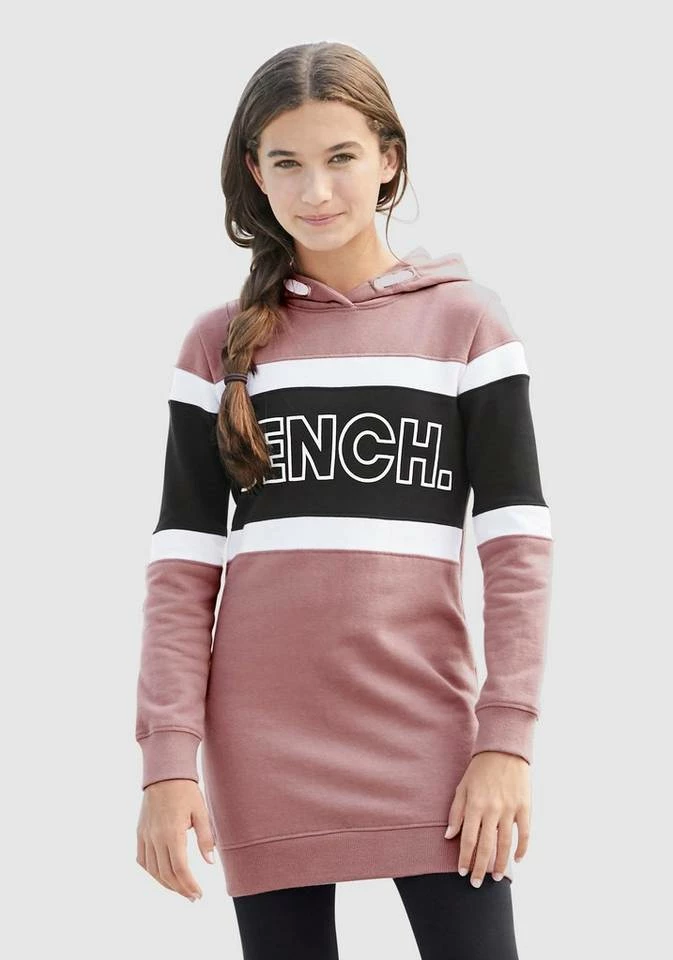Bench. Sweatkleid mit Kontrasteinsätzen und Kapuze 3 Bench. Sweatkleid mit Kontrasteinsätzen und Kapuze