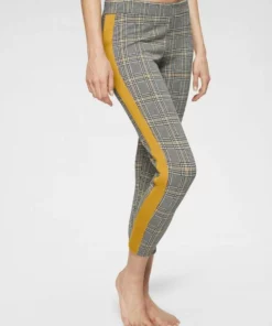 Bench. 7/8-Leggings mit Kontrastfarben seitlichem Tape Kariert-rostrot, Kariert-curry -Günstiges Bench Geschäft f4357d58 52bd 5394 b20a ade17ca24daf