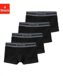 Bench. Boxer (4 Stück) mit Overlock-Nähten vorn Schwarz-anthrazit-meliert, Blau | bordeaux | anthrazit | petrol, Rot | grau-meliert | navy | weiß -Günstiges Bench Geschäft f45ae087 e1b1 5755 88d7 6da57aed1ef7