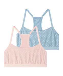 Bench. Bustier (Packung, 2 Stück) Mädchen - mit sportivem Rückenausschnitt und verstellbaren Trägern Weiß | weiß, Schwarz | schwarz, Rosa-gepunktet | blau-gepunktet -Günstiges Bench Geschäft f7ba974c 672d 5862 b7a8 21b791e367f2