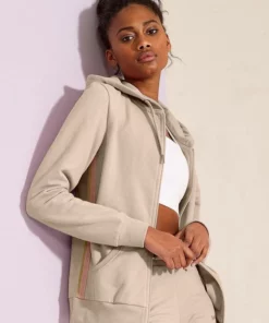 Bench. Kapuzensweatjacke mit Glitzer Streifen Schwarz, Beige-melange, Rosé -Günstiges Bench Geschäft f944f40a 8387 5b8d ad81 c90d44538ed5