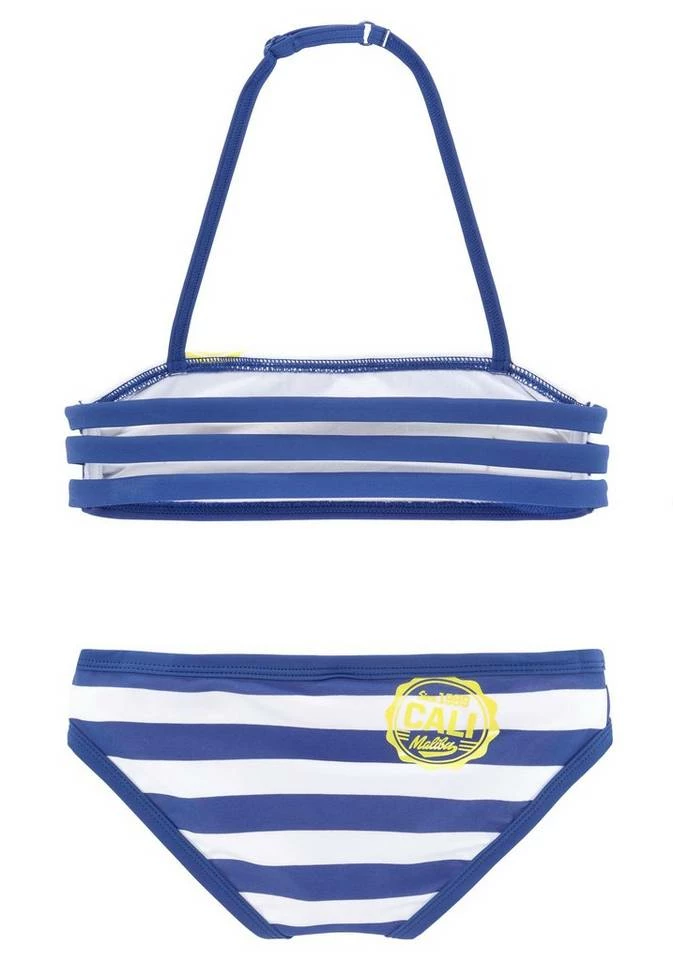 Bench. Bandeau-Bikini mit trendigen Streifen Schwarz-weiß, Blau-weiß, Pink-weiß 4 Bench. Bandeau-Bikini mit trendigen Streifen Schwarz-weiß, Blau-weiß, Pink-weiß – Bild 2